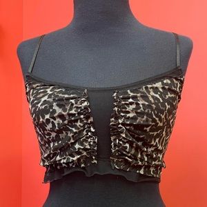 super cute y2k deadstock cheetah print sheer top from intimately free people!